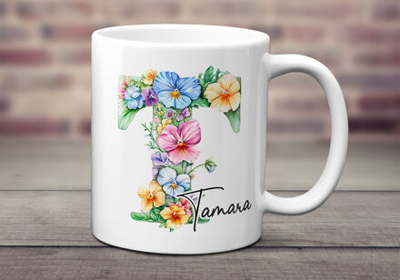 Hrnek Abeceda Květiny