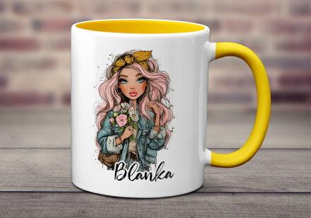 Keramický hrnek Dívka V1