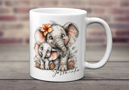 Hrnek Květinová kreslená Zvířátka