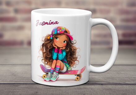 Hrnek Holka skate a in-line brusle