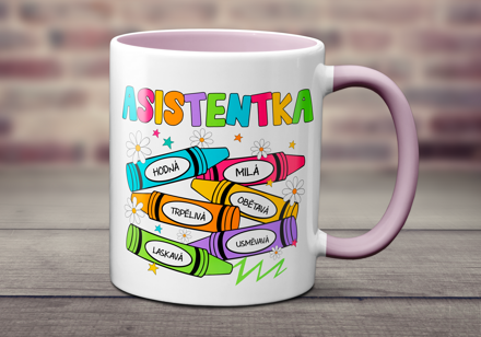 Keramický hrnek Asistentka pastelky