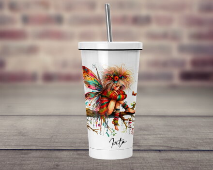 Termopohárek s brčkem Boho Víla