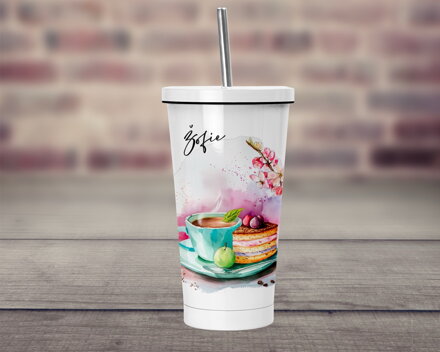 Termopohárek s brčkem Coffee