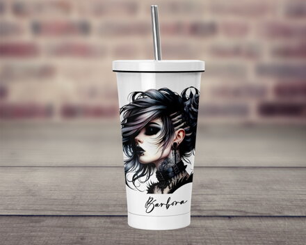 Termopohárek s brčkem Gotic