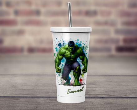 Termopohárek s brčkem Hulk