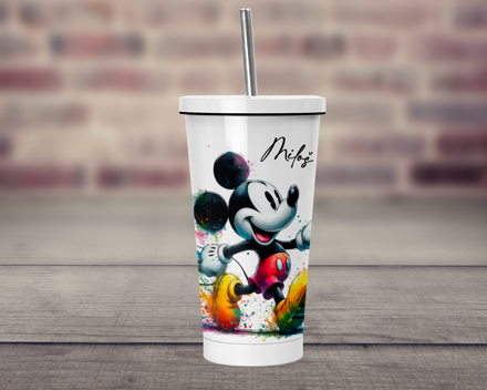 Termopohárek s brčkem Mickey