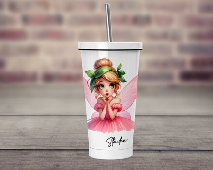 Termopohárek s brčkem Víly