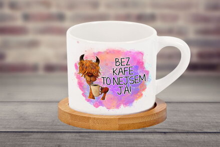 Makronka hrneček Bez kafe to nejsem já Lama