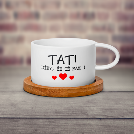 Makronka hrneček Tati, děkuji