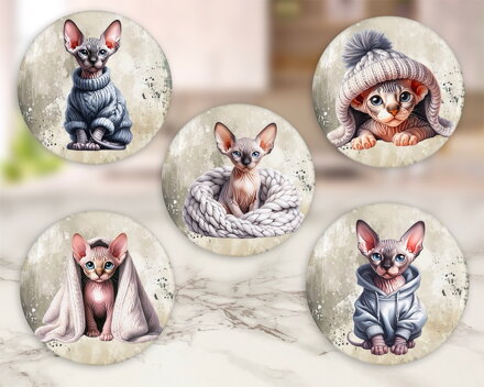 Magnetky Sphynx kočka