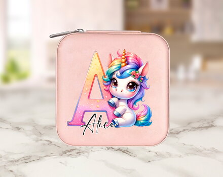 Mini šperkovnice Abeceda Unicorn
