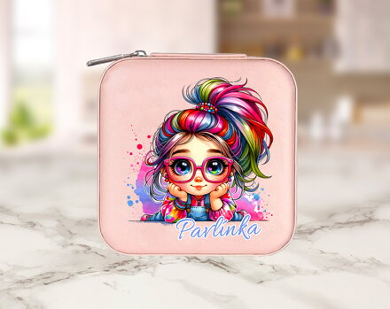 Mini šperkovnice Duhová holka