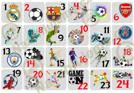 Adventní kalendář Fotbal šedá