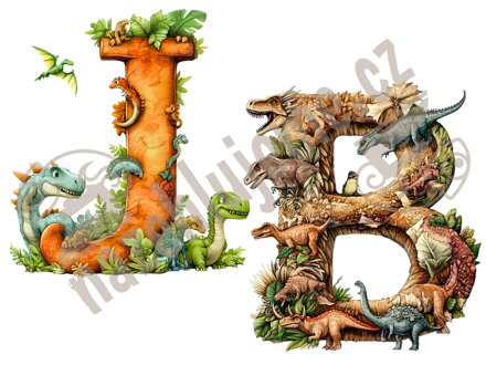 Nažehlovačka Abeceda Dinosauři