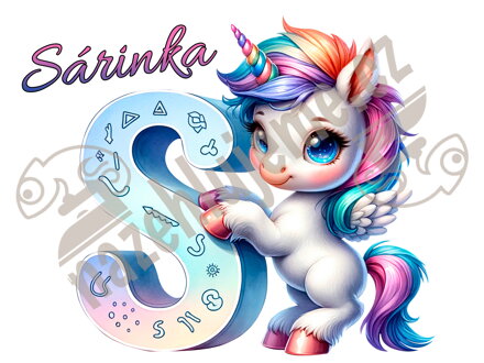 Nažehlovačka Abeceda Unicorn