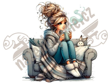 Nažehlovačka Girl coffee