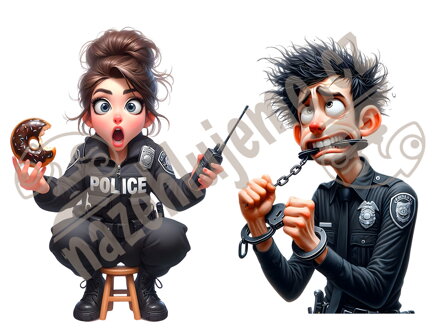 Nažehlovačka Policista - Policistka