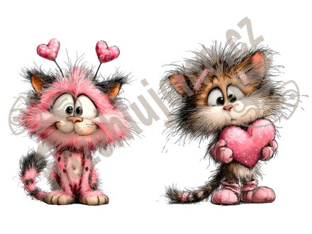 Nažehlovačka Růžová kočička