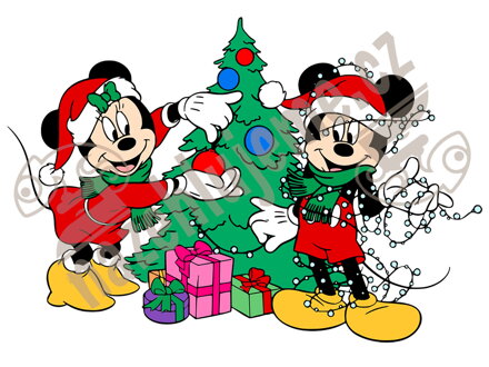 Nažehlovačka Vánoční Mickey a Minnie