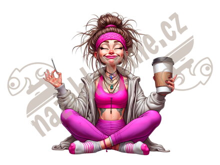 Nažehlovačka Žena cvičí jógu