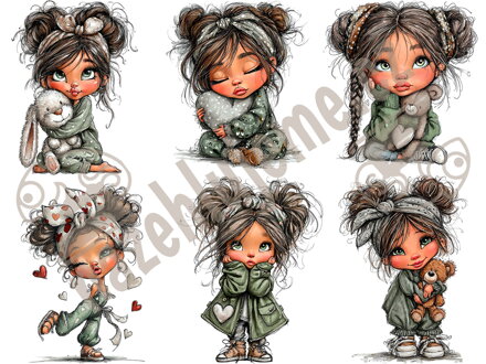 Nažehlovací arch Girl Green