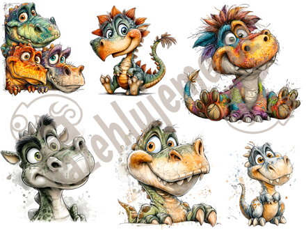 Samolepky arch Kreslení Dinosauři