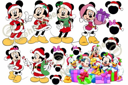 Nažehlovací arch Vánoce Mickey