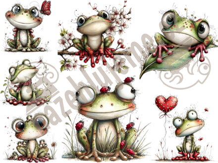 Nažehlovací arch Žabky 3