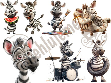 Nažehlovací arch Zebra