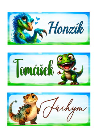 Nažehlovací jmenovka Crazy Dino
