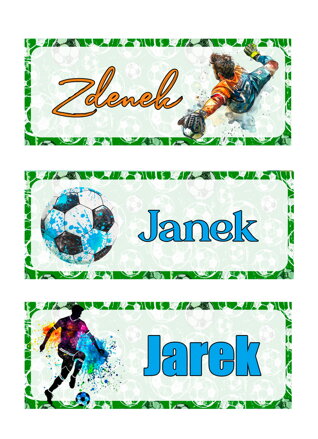 Nažehlovací jmenovka Fotbal