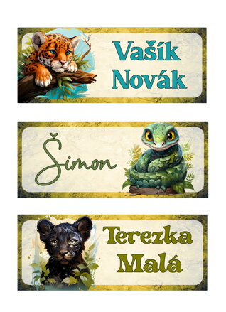 Nažehlovací jmenovka Jungle