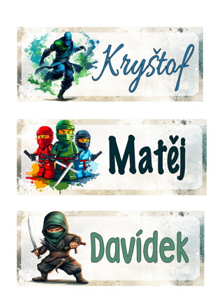 Nažehlovací jmenovka Ninja