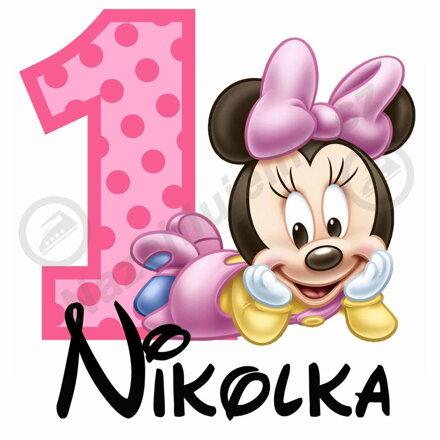 Narozeninová nažehlovačka Ležící Minnie