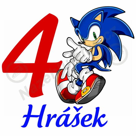 Narozeninová nažehlovačka Sonic