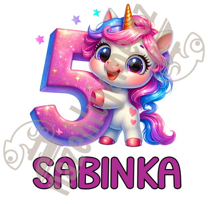 Narozeninová nažehlovačka Unicorn