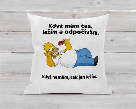 Polštář Když mám čas Homer