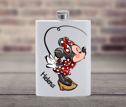 Placatka bílá Minnie se jménem