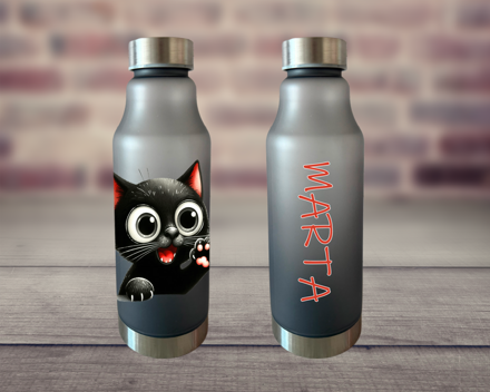 Plastová lahev na vodu Černá kočka