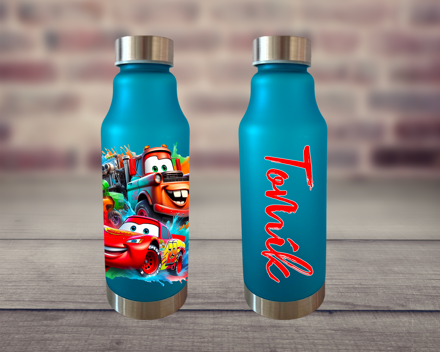 Plastová lahev na vodu Duhová auta