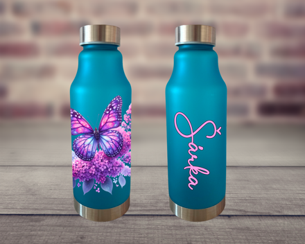 Plastová lahev na vodu Motýli