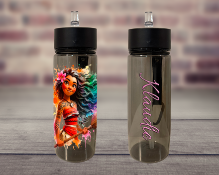 Plastová lahev s pítkem Dívka moře Plastová lahev s pítkem Dívka moře