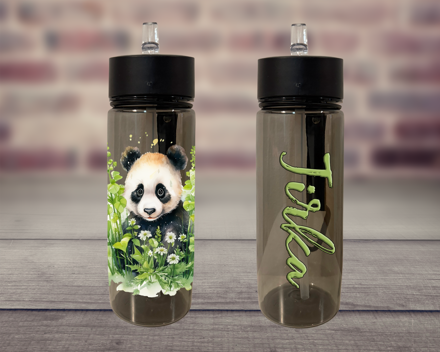 Plastová lahev s pítkem Panda