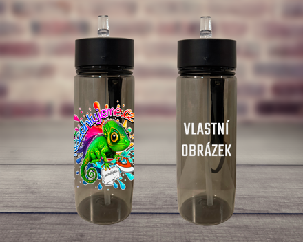 Plastová lahev s pítkem VLASTNÍ OBRÁZEK Plastová lahev s pítkem VLASTNÍ OBRÁZEK