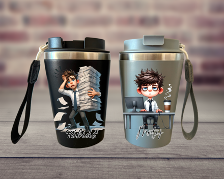 Pohárek na kávu Muž kancelář Pohárek na kávu Muž kancelář