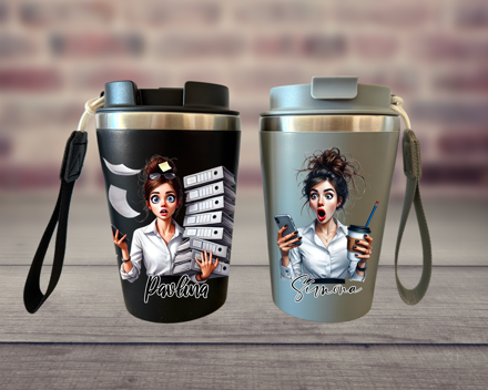 Pohárek na kávu Žena kancelář Pohárek na kávu Žena kancelář