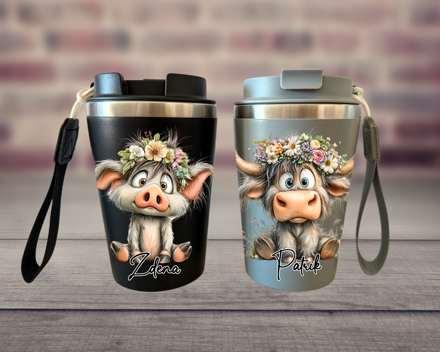 Pohárek na kávu Květinová kreslená Zvířátka