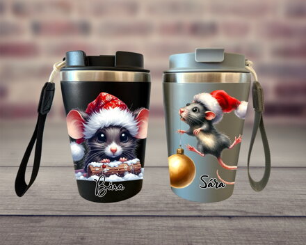 Pohárek na kávu Vánoční Myška