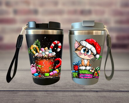 Pohárek na kávu Vánoce kreslené