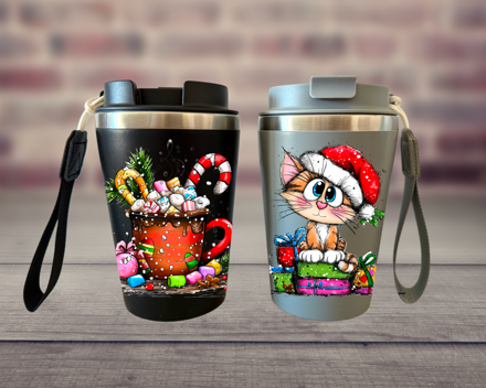 Pohárek na kávu Vánoce kreslené Pohárek na kávu Vánoce kreslené